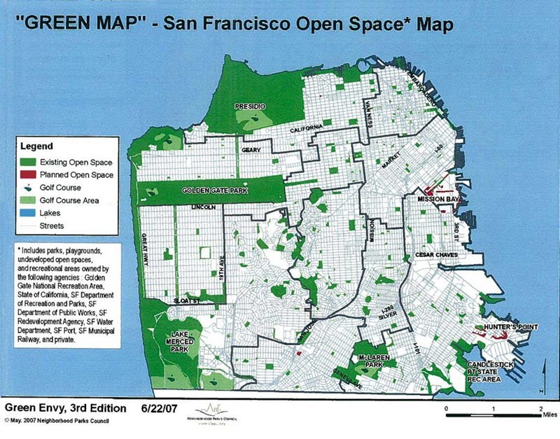 Green Map - San Francisco Open Space Map